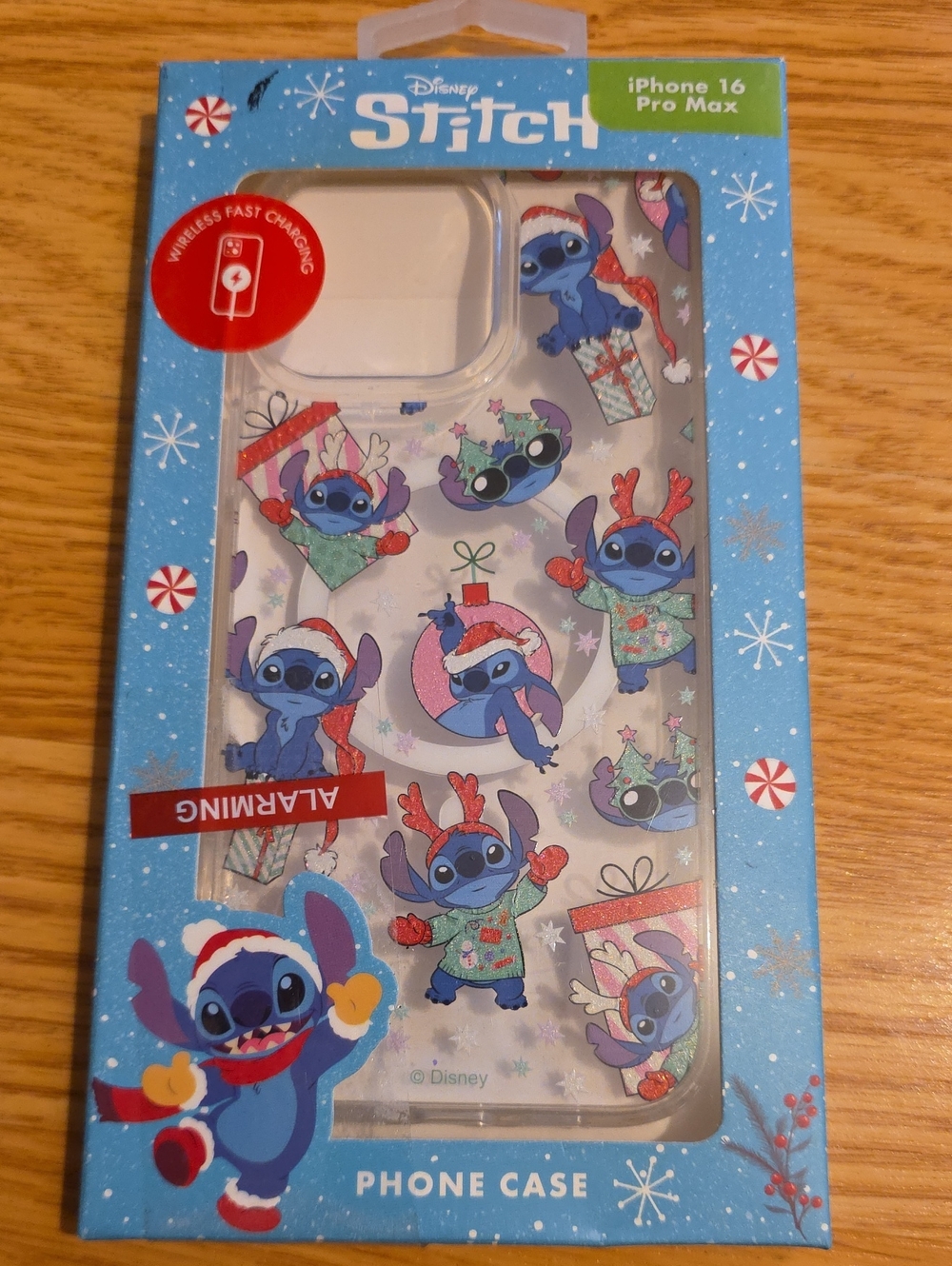 Disney Stitch Holiday Clear IPhone 16 Pro Max Case